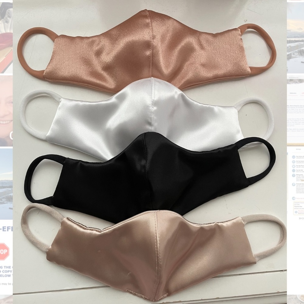4 Satin Tapered FaceMasks